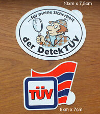 2 Sticker Aufkleber TÜV für meine Sicherheit der DetekTÜV 80er Jahre