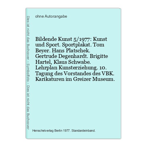 Bildende kunst 1977 - 5/1977:,