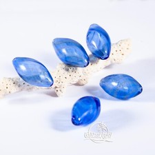 5x Glasperlen Hohlglasperlen Murano Glas Lampwork Handarbeit GlitzerInsel 00143