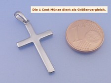 Echt 925 Silber Anhänger Kreuz in klein oder groß wählbar hochglanz Struktur