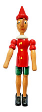 Große Pinocchio Holzfigur