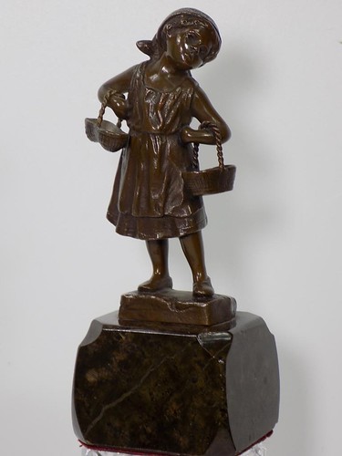 Jugendstil bronze figur - jugendstil,