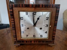 Tischuhr Buffetuhr  Kaminuhr  Art Deco um 1930 Pfeilkreuz