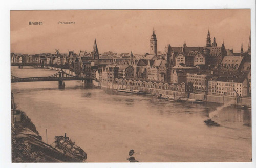 Alte postkarte bremen panorama - alte,