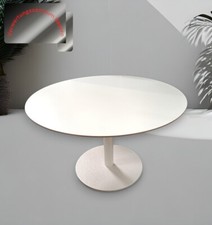 Rundtisch Besprechungstisch Konferenztisch Tisch weiß  Ø 118 cm Büromöbel rt0082