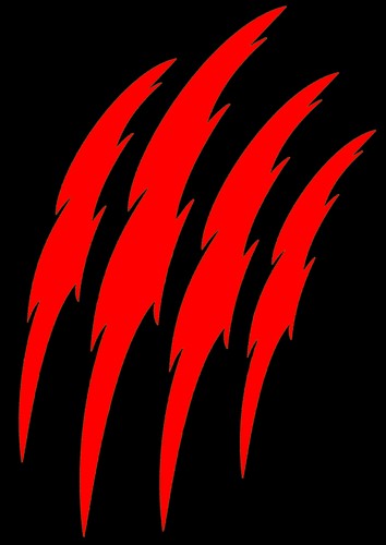 Monster kralle sticker - 2x,