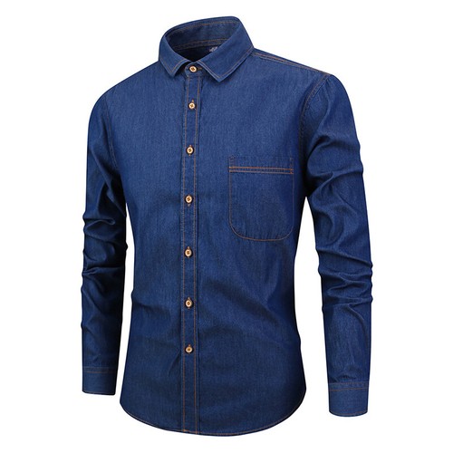 Herren jeanshemd langarm - jeanshemd, slim