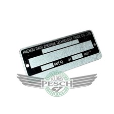 Typenschild Zhenhua Dax Monkey