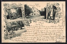 AK Wörth / Rhein, Gasthof Forsthaus Langenberg, Schießstand, Obelisk, Kegelbahn 