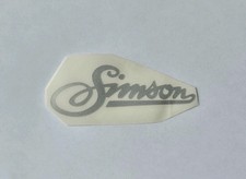 Simson Aufkleber, klein, Sticker, Dekor, Moped, Mofa, silber, NEU