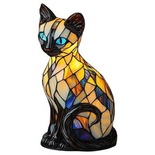 Katzenlampe Aus Buntglas