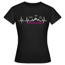 Herzschlag Wander Woman Berge Frauen T-Shirt