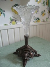 Vase Jugendstil - Metall - Glas