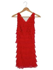 MRS. FOXWORTHY Volantkleid Damen Kleid Gr. DE 34 rot Elegant