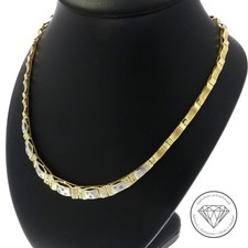 SONDERAKTION WERT 3.400,- Damen Collier Kette 585 bicolor Gold 14 KT 44cm XXYY
