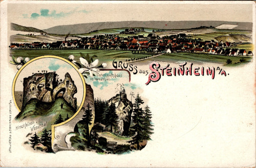 Litho gruss aus - aus, steinheim