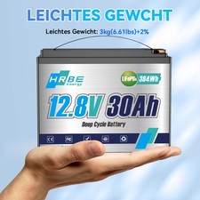 12V 30Ah LiFePO4 Batterie