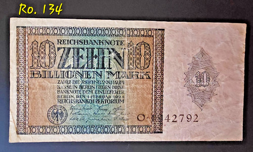 Reichsbanknote billionen - reichsbanknote,