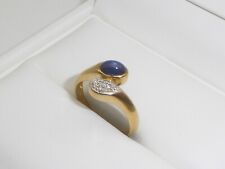 333 Gold Ring 8K Gelbgold Saphir  Diamant Verlobung RG 53 - 16,8 mm 8712