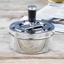 Drehaschenbecher verchromt - , –