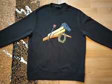 Sweatshirt/Pullover Damen mit Lederpatch Edel Gr.XL Brandneu Schwarz 