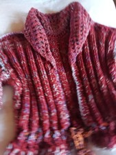 Gestrickte Jacke 40 Rot