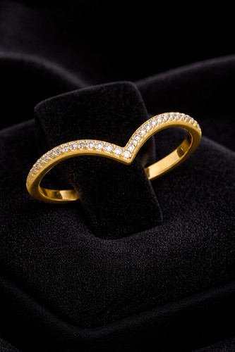 Edelstein wishbone ring kt - 9,