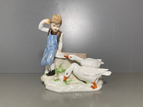 Meissen figur knabe mit - figur,