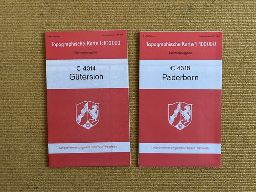 Topographische karte - 2x,