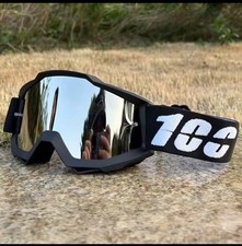 Crossbrille 100% | Schwarz Verspiegelt Hohe Qualität Simson S51 Motocross MX