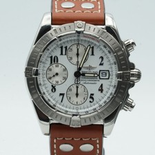 BREITLING CHRONOMAT EVOLUTION A13356 LÜNETTE WEISS TOP ZUSTAND