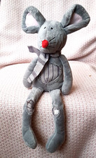KiK Schlenkertier Plüschtier MAUS  grau 32cm TOP