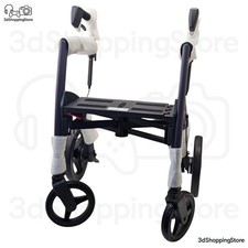Rollz Motion² Rollator & Rollstuhl 2-in-1 Mobilitätshilfe Dark Purple bis 125 kg