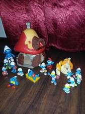 Schlümpfe PEYO HAUS + 23 SCHLÜMPFE, Smurfs Peyo Schleich ÜEi 