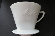Melitta Porzellan Kaffee Filter 102 weiss 70er design vintage 3 loch