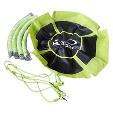 HUDORA Nestschaukel 110 110 cm - grün/orangefarbene Schaukel für bis zu 100kg - 