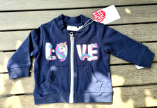 Myfirst Chicco Sweatshirt Jacke 56 marine Pony Baby Jäckchen Baumwolle neu
