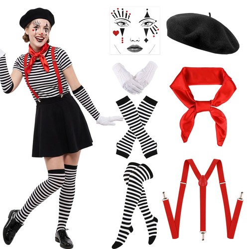 Pierrot kostüm set - kostüm, pantomime