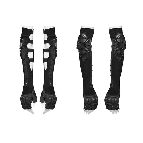 Punk rave handschuhe combat - -,