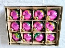 12 alte CHristbaumkugeln Glas Glaskugeln Lauscha Christbaumschmuck bunt DDR (3)