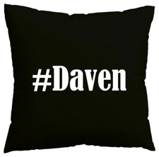 Kissenbezug #Daven I love Daven Schwarz 110896