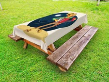 Musik Outdoor Tischdecke Fröhlich Akkordeon-Spieler Gartentisch Servietten