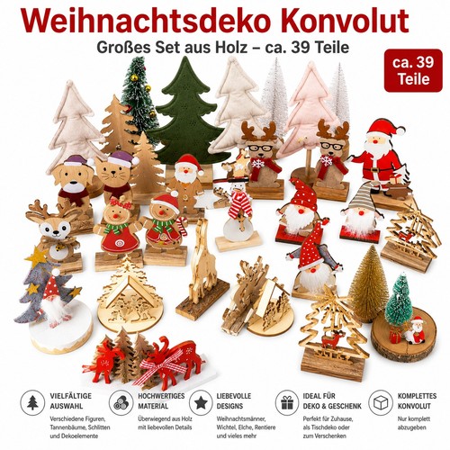 Weihnachtsdeko holz konvolut - holz,
