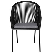 Stuhl - schwarz - Seilgeflecht