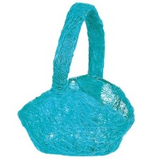 Streukörbchen Sisal für Blumenkinder türkis Körbchen Hochzeit