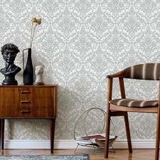 €1,31qm  1 Ro.Erismann Vlies Bestseller 13396-30 Barock weißgrau feines grau