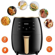 6L Heissluft Friteuse 2400W Berühren Heißluftfritteuse mit LCD-Display ohne Fett