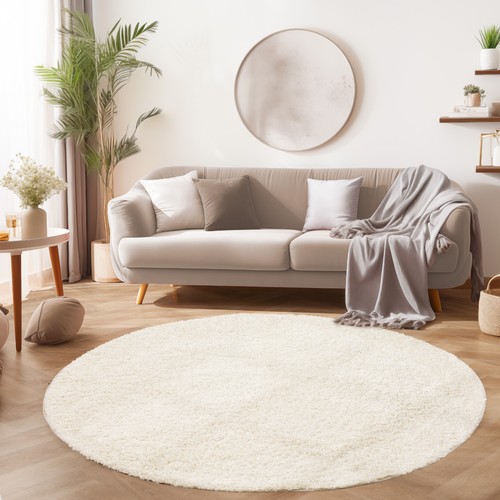 Einfarbig hochflor runder - hochflor,