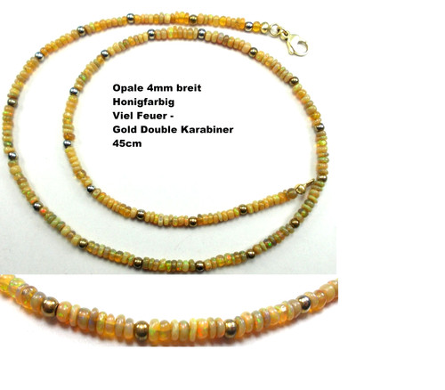 Edelstein natur opal kette - edelstein,