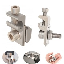 2-10 Stk Erdungsklemme Alu Edelstahl PV Solarpanel Erdung Klemme für Aluprofil